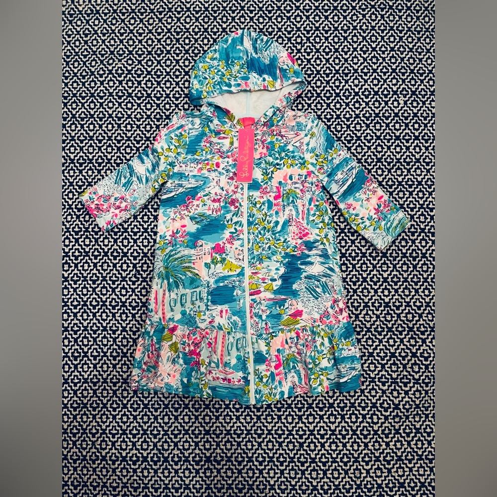 NWT Lilly Pulitzer Girls tunic Dress swim coverup Postcards Positano